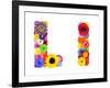 Flower Alphabet Isolated On White - Letter L-tr3gi-Framed Art Print