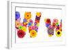 Flower Alphabet Isolated On White - Letter W-tr3gi-Framed Art Print