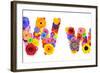 Flower Alphabet Isolated On White - Letter W-tr3gi-Framed Art Print