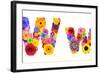 Flower Alphabet Isolated On White - Letter W-tr3gi-Framed Art Print