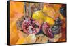 Flower and Fruit Still Life-KoliadzynskaIryna-Framed Stretched Canvas