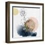 Flower and Watercolor Circles-Bay Solace-Framed Art Print