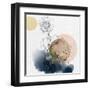 Flower and Watercolor Circles-Bay Solace-Framed Art Print