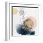 Flower and Watercolor Circles-Bay Solace-Framed Art Print