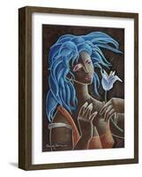 Flower and Wind-Oscar Ortiz-Framed Giclee Print