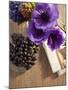 Flower, Anemone, Blossom, Grapes, Newspaper-Nikky Maier-Mounted Photographic Print