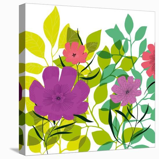 Flower Applique I-Laure Girardin-Vissian-Stretched Canvas