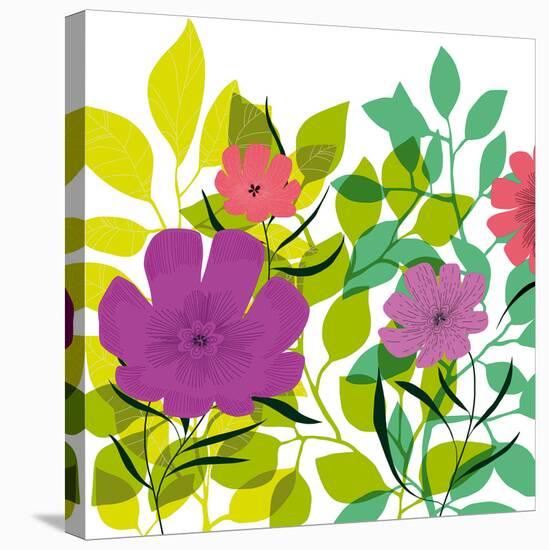 Flower Applique I-Laure Girardin-Vissian-Stretched Canvas