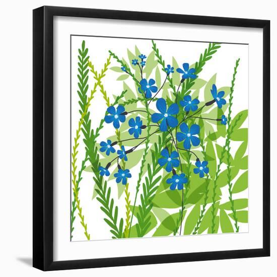 Flower Applique III-Laure Girardin-Vissian-Framed Giclee Print