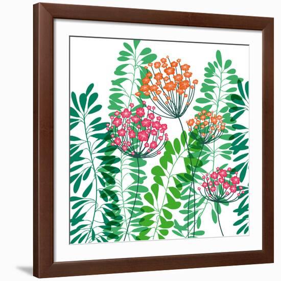 Flower Applique IV-Laure Girardin-Vissian-Framed Giclee Print