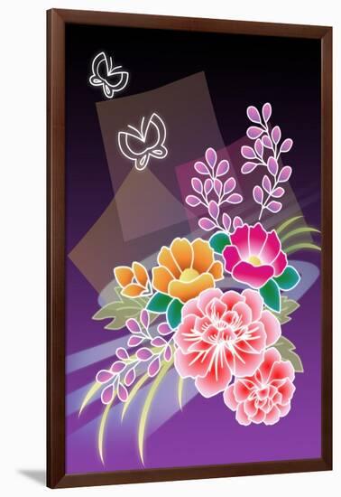 Flower Arrangement Purple-Ikuko Kowada-Framed Giclee Print