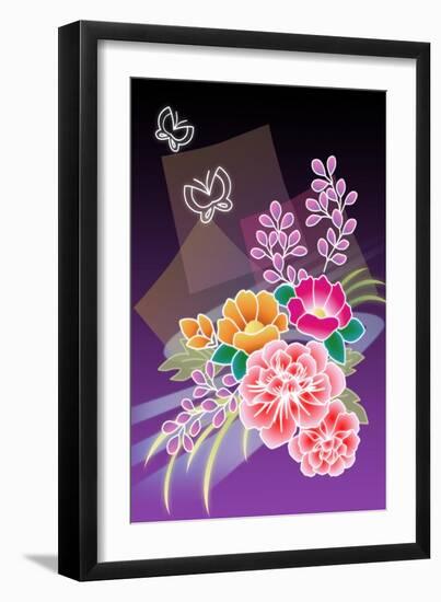 Flower Arrangement Purple-Ikuko Kowada-Framed Giclee Print