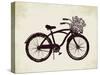 Flower Basket Bike-Evangeline Taylor-Stretched Canvas