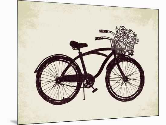 Flower Basket Bike-Evangeline Taylor-Mounted Art Print