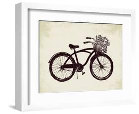 Flower Basket Bike-Evangeline Taylor-Framed Art Print