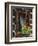 Flower Basket Outside Window of Log Cabin, Fort Boonesborough, Kentucky, USA-Dennis Flaherty-Framed Photographic Print