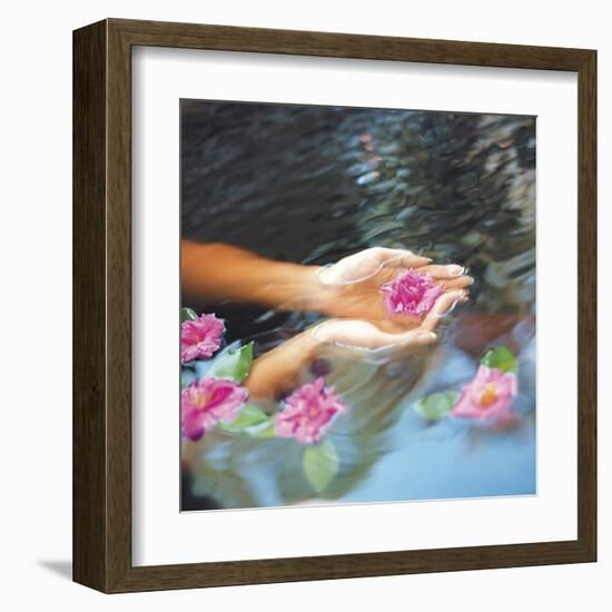 Flower Bath-null-Framed Art Print