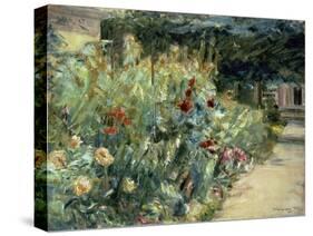 Flower Bed in the Artist's Garden on Lake Wannsee, 1923-Max Liebermann-Stretched Canvas