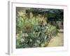 Flower Bed in the Artist's Garden on Lake Wannsee, 1923-Max Liebermann-Framed Giclee Print