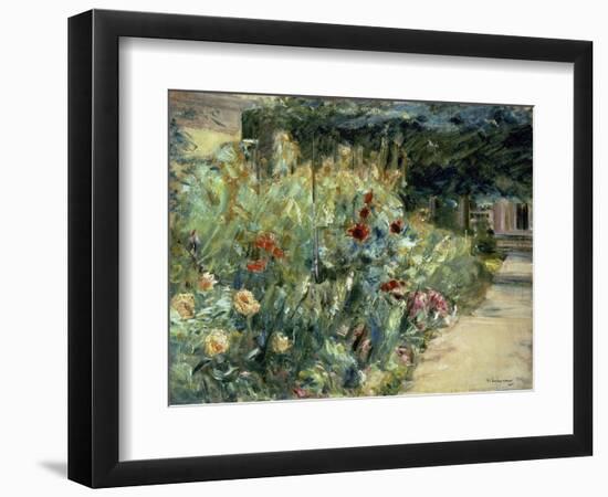 Flower Bed in the Artist's Garden on Lake Wannsee, 1923-Max Liebermann-Framed Giclee Print