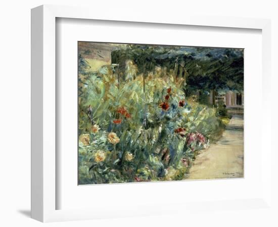 Flower Bed in the Artist's Garden on Lake Wannsee, 1923-Max Liebermann-Framed Giclee Print