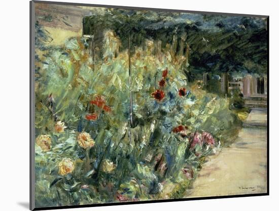 Flower Bed in the Artist's Garden on Lake Wannsee, 1923-Max Liebermann-Mounted Giclee Print