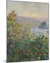 Flower Beds at Vetheuil, 1881-Claude Monet-Mounted Giclee Print