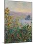 Flower Beds at Vetheuil - Focus-Monet Claude-Mounted Giclee Print