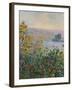 Flower Beds at Vetheuil - Focus-Monet Claude-Framed Giclee Print