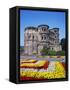 Flower Beds in Front of Porta Nigra in Trier-Richard Klune-Framed Stretched Canvas