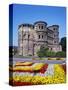 Flower Beds in Front of Porta Nigra in Trier-Richard Klune-Stretched Canvas