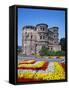 Flower Beds in Front of Porta Nigra in Trier-Richard Klune-Framed Stretched Canvas