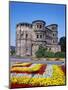 Flower Beds in Front of Porta Nigra in Trier-Richard Klune-Mounted Photographic Print