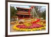 Flower Beds in Jingshan Park, Coal Hill, Beijing, China-null-Framed Premium Giclee Print