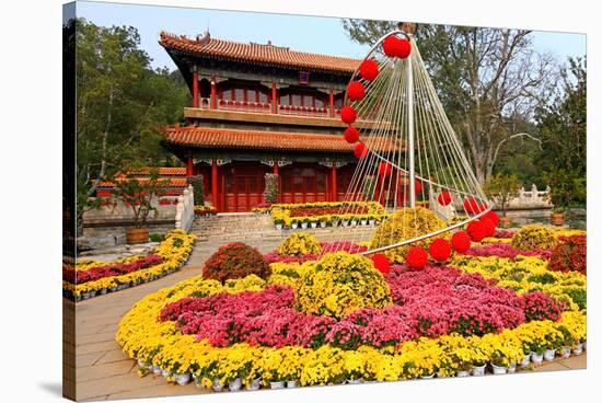Flower Beds in Jingshan Park, Coal Hill, Beijing, China-null-Stretched Canvas