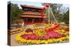 Flower Beds in Jingshan Park, Coal Hill, Beijing, China-null-Stretched Canvas