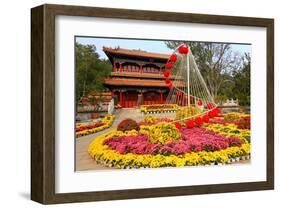 Flower Beds in Jingshan Park, Coal Hill, Beijing, China-null-Framed Art Print