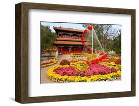 Flower Beds in Jingshan Park, Coal Hill, Beijing, China-null-Framed Art Print