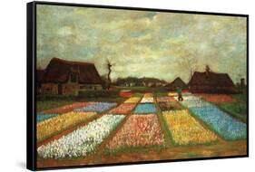 Flower Beds of Holland-Vincent van Gogh-Framed Stretched Canvas