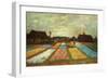 Flower Beds of Holland-Vincent van Gogh-Framed Premium Giclee Print