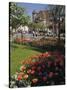 Flower Beds with Tulips in Town Centre, Deauville, Calvados, Normandy, France-David Hughes-Stretched Canvas