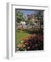 Flower Beds with Tulips in Town Centre, Deauville, Calvados, Normandy, France-David Hughes-Framed Photographic Print