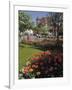 Flower Beds with Tulips in Town Centre, Deauville, Calvados, Normandy, France-David Hughes-Framed Photographic Print