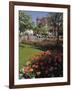 Flower Beds with Tulips in Town Centre, Deauville, Calvados, Normandy, France-David Hughes-Framed Photographic Print