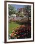 Flower Beds with Tulips in Town Centre, Deauville, Calvados, Normandy, France-David Hughes-Framed Photographic Print