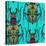 Flower Beetle Turquoise-Sharon Turner-Stretched Canvas