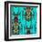 Flower Beetle Turquoise-Sharon Turner-Framed Art Print