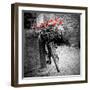 Flower Bike Square with Border-Gail Peck-Framed Art Print