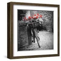 Flower Bike Square-Gail Peck-Framed Art Print