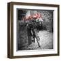 Flower Bike Square-Gail Peck-Framed Art Print